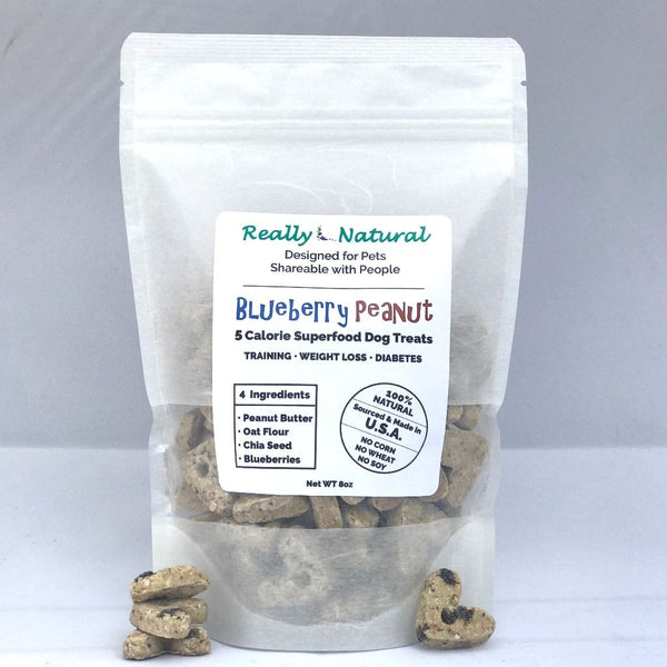 5 Calorie SuperFood Dog Treats: Blueberry Peanut, 1/2 lb, Price includes Shipping