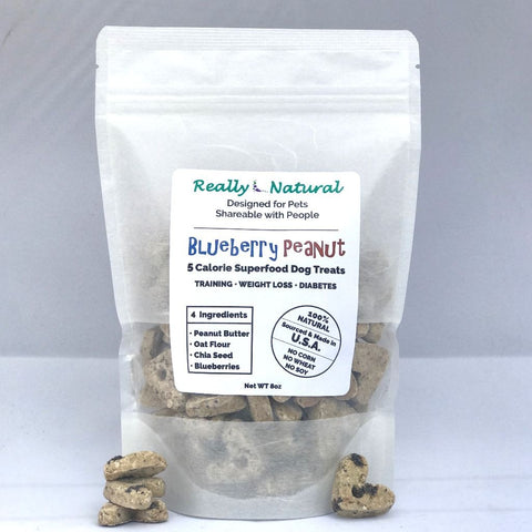 5 Calorie SuperFood Dog Treats: Blueberry Peanut, 1/2 lb, Price includes Shipping